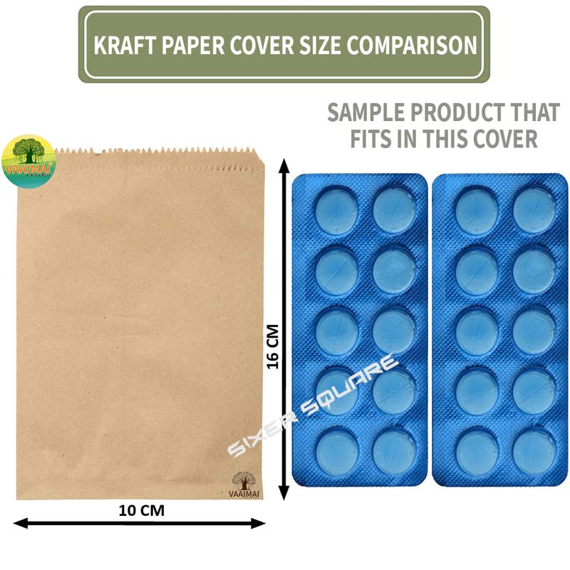 Brown Paper Pharmacy Cover for Tablets Size 10X16CM, 300 Pieces