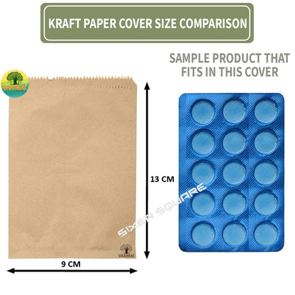 Brown Paper Cover 9X13CM Medicine Cover, Pack of 300