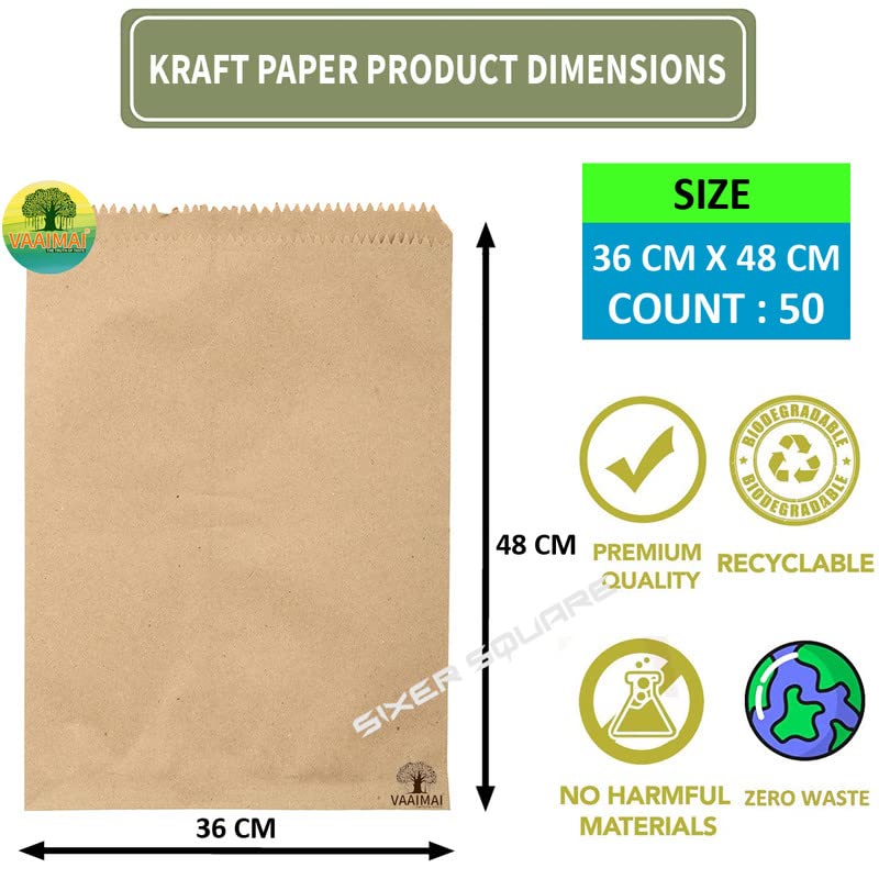 Brown Paper Cover 36X48CM Extra Large Size Kraft Paper Cover Count of 50