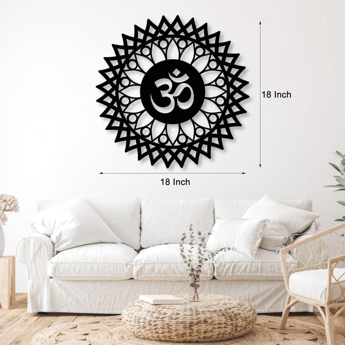 Om Mandala Metal Wall Art