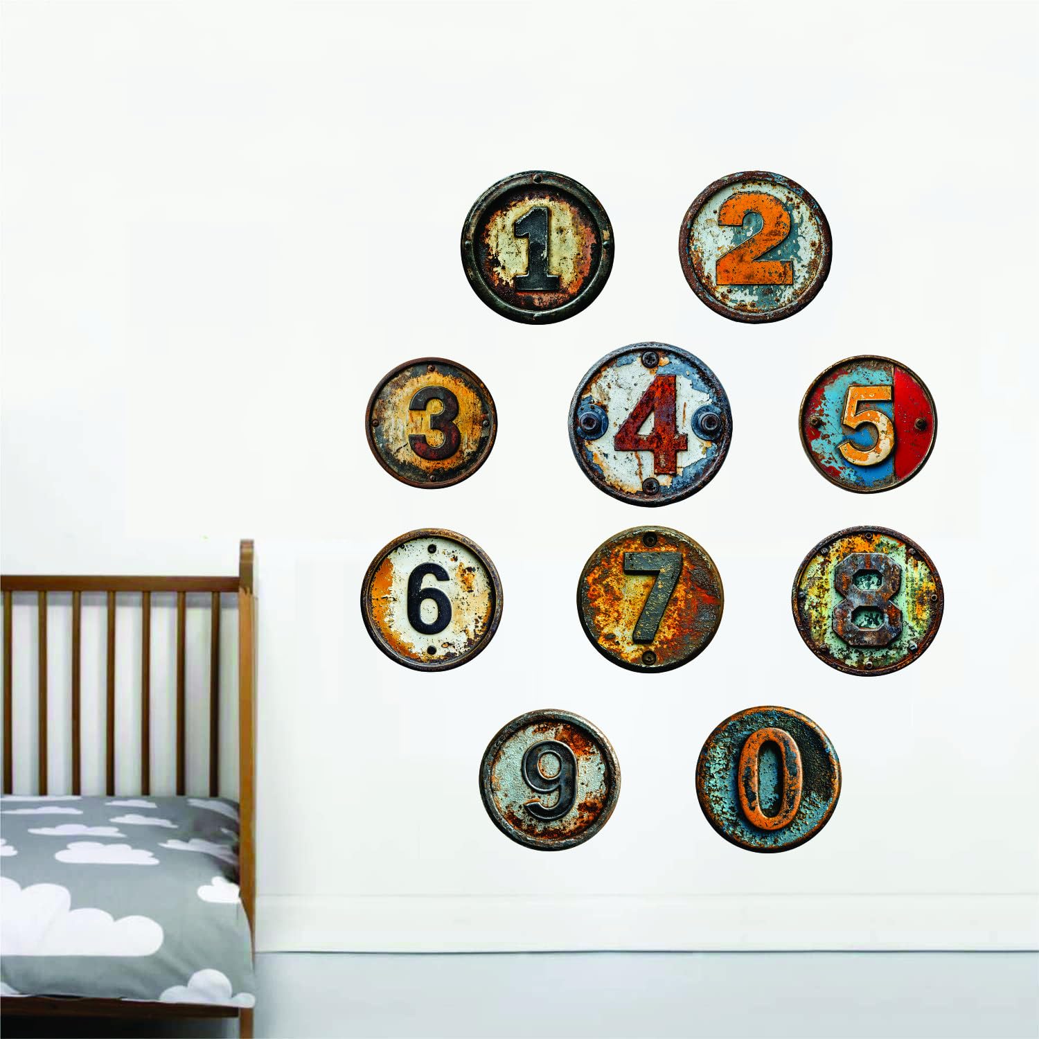 antique-round-metal-numbers-5