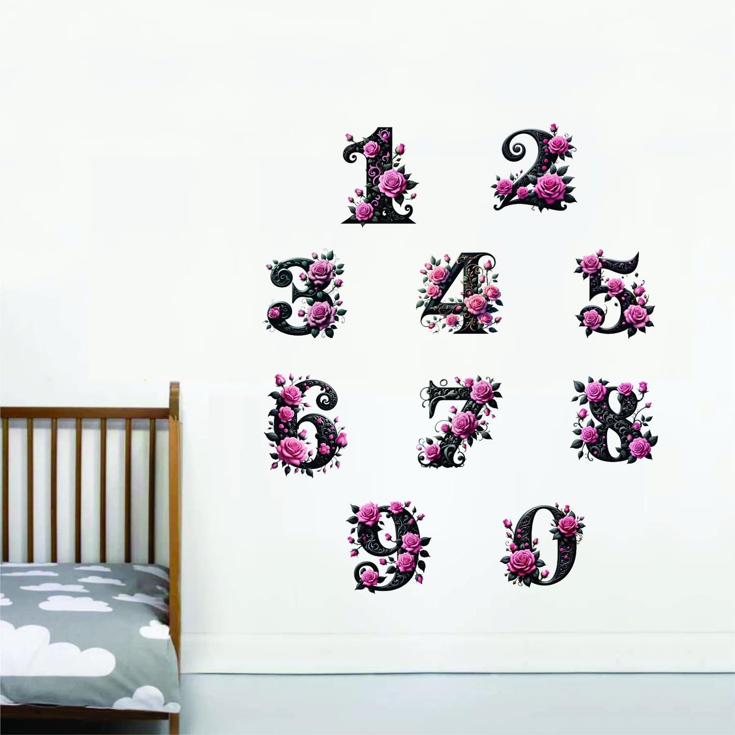 gothic-pink-rose-numbers-5