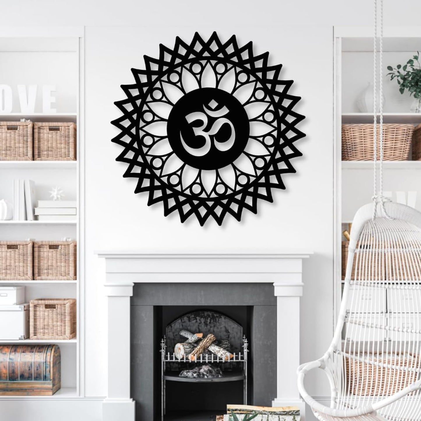 Om Mandala Metal Wall Art