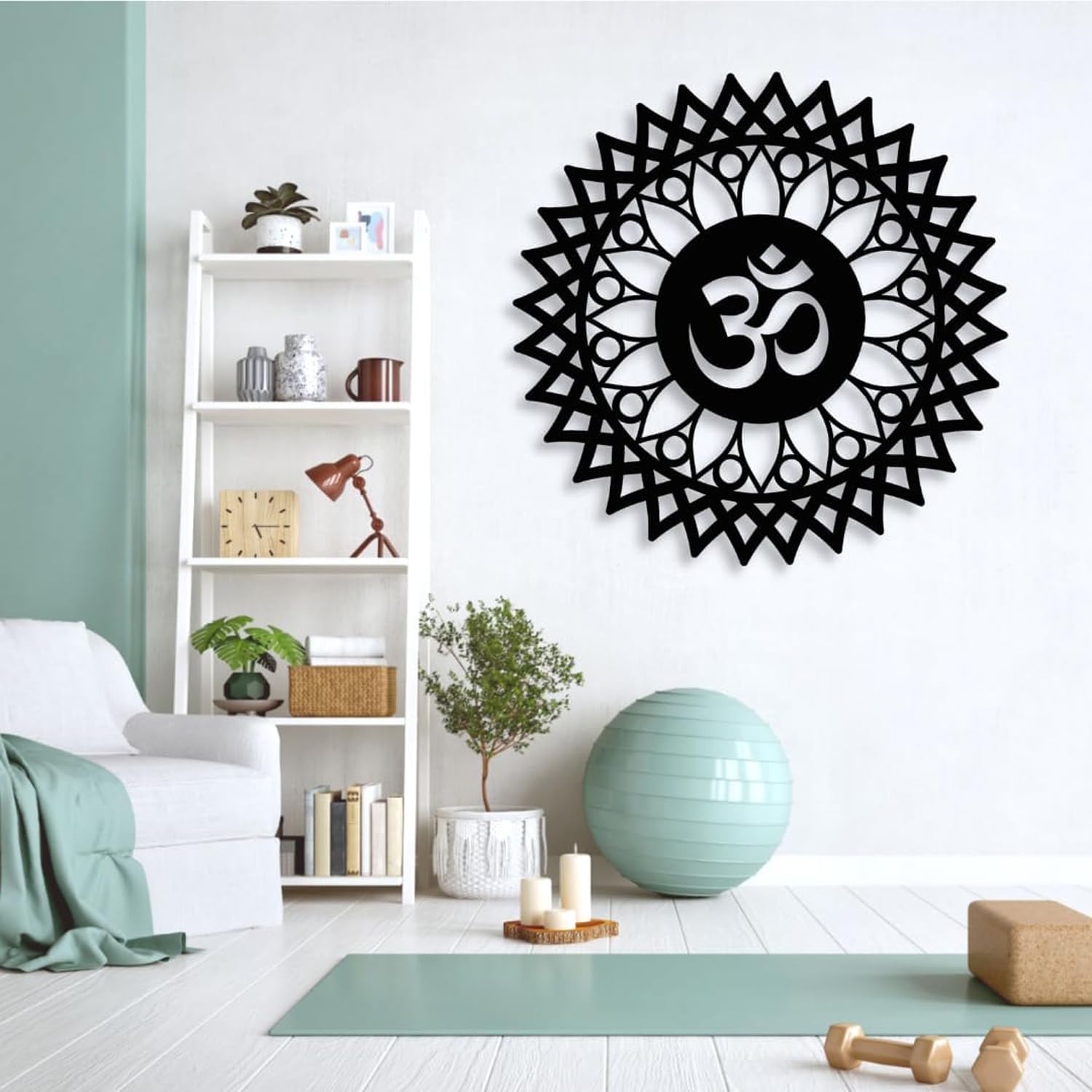 Om Mandala Metal Wall Art