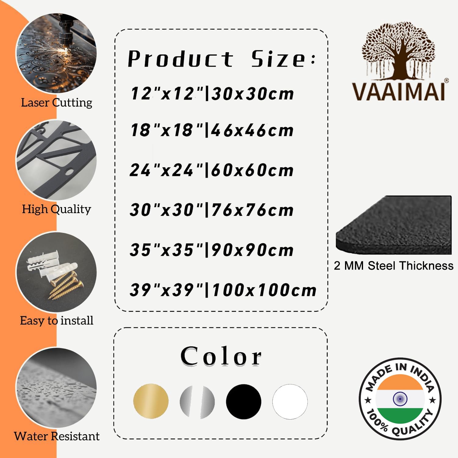 Buddha Tree Metal Wall Art