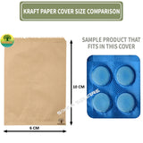 Kraft Brown Paper Cover Small Size (500 Count) - 6X10CM Kraft Brown Paper Medicine Cover