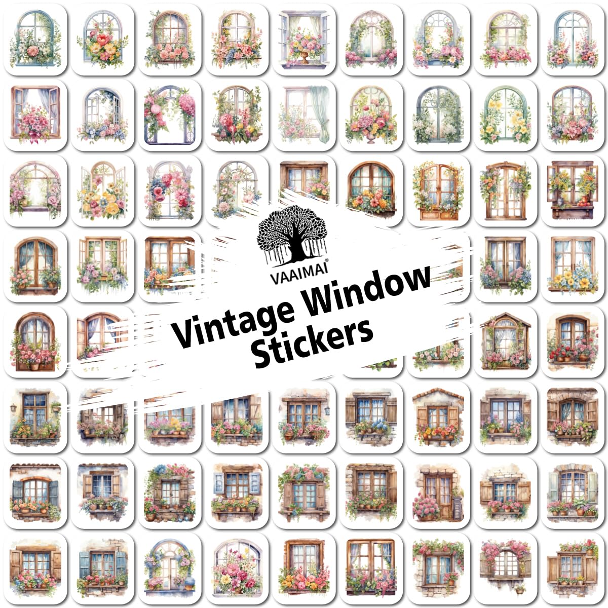Vintage Window Stickers