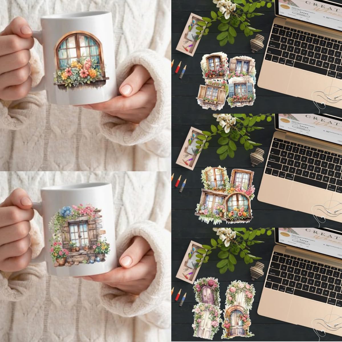 Vintage Window Stickers