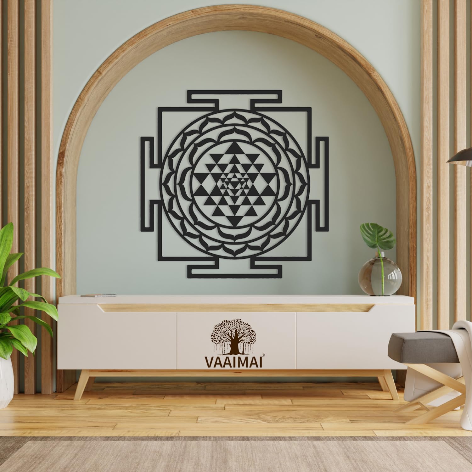 Sri Yantra Metal Wall Art